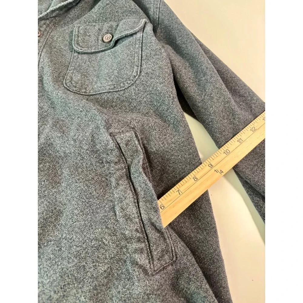 Grayers Shirt Jacket Mens XL Gray Cotton Flannel Shacket Outdoor Heritage Rugged